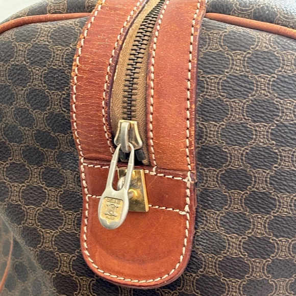 Celine Vintage Brown Macadam Duffle Bag - Medium Size (Authentic) - Picture 10 of 16